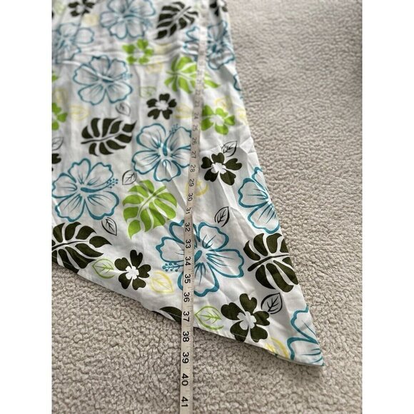 Tiki Palm Women White Floral Slip Style Asymmetrical Hem Cocktail Dress Size S - Picture 8 of 8